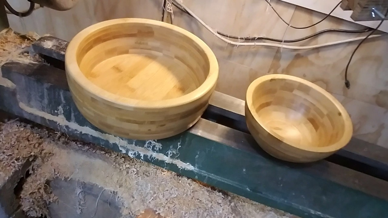 Bowls From Bamboo Cutting Boards - Kinda Segmented - Woodturning