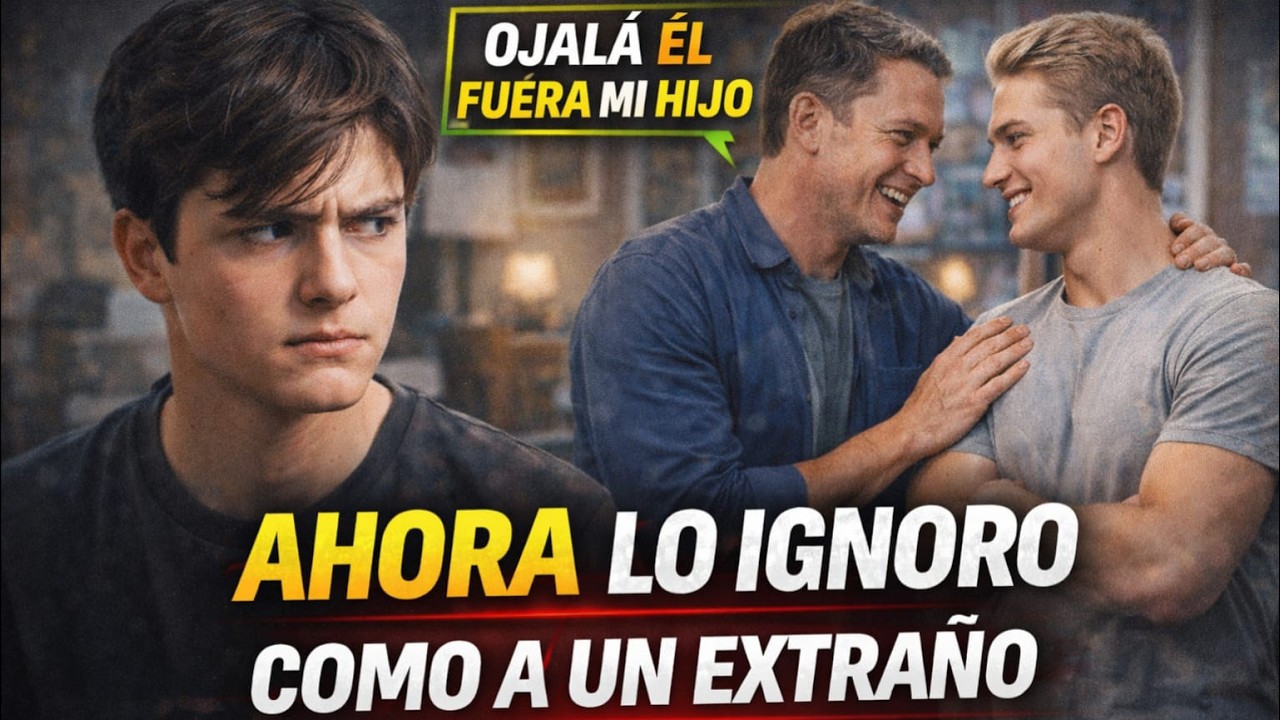 Mi papá no lo sabe, pero lo escuché decirle a otro chico que ojalá él fuera su hijo, así que le di..