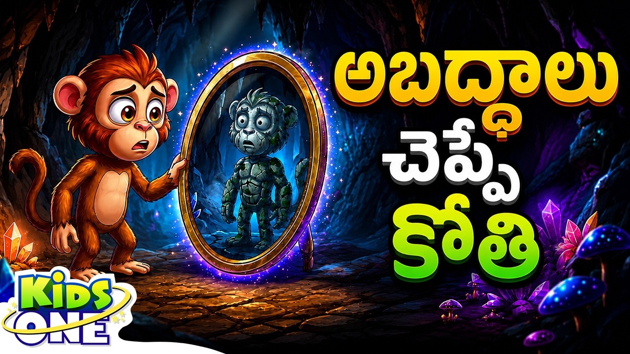 అబద్ధాలు చెప్పే కోతి | The Lying Monkey | Stories In Telugu | Kidsone Telugu