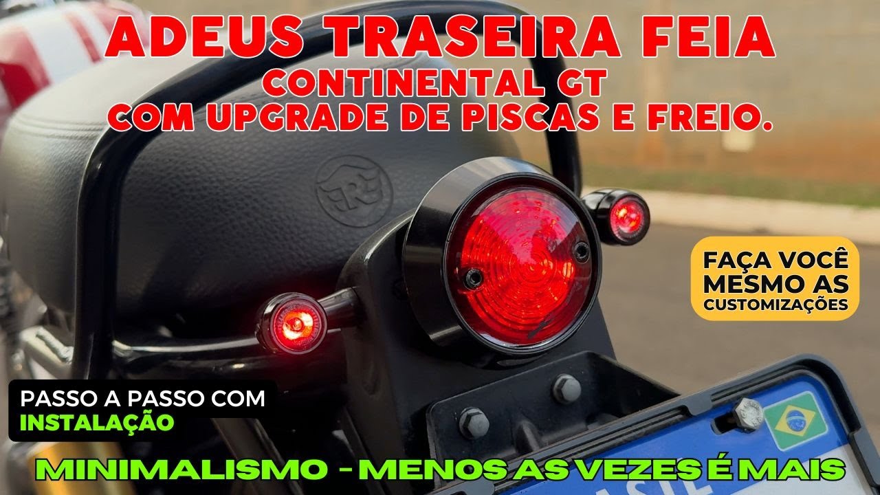 Troca de Luz traseira e piscas #continentalgt650 - Tail light and turn signals