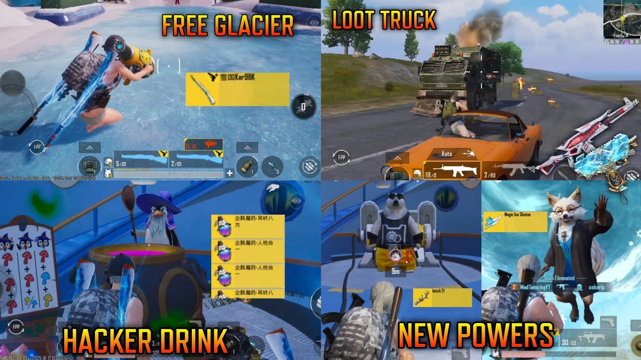 New Glacier Kar98 Skin | Erangel Loot Truck | Speed Power | Rocket Launcher | Ice Skates 