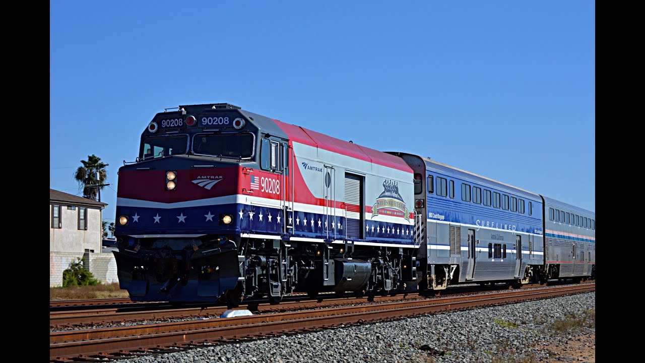 Veterans Day! Amtrak 90208 Innagural Run Pacific Surfliners Coasters and Veterans Unit!