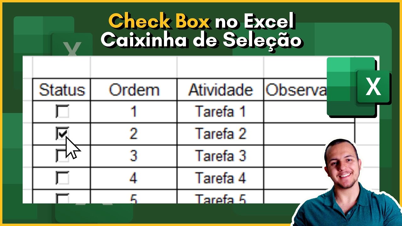 Caixa de Seleção Check Box no Excel | Como fazer