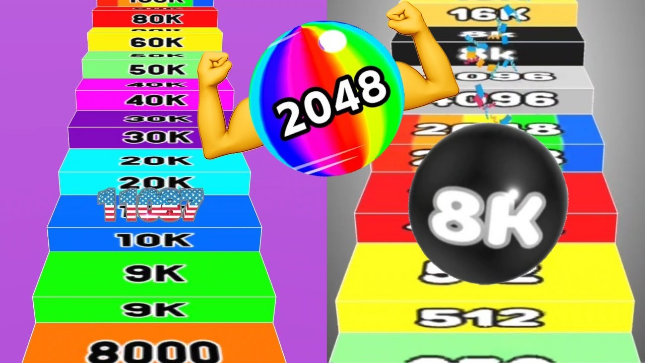 Live: 2048 Merge Games | Number Ball 3D | Number Run Shooting | Ballrun2048 Infinity fun #live