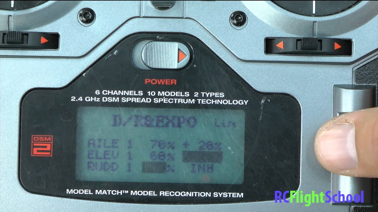 How To Set Dual Rate & Expo For RC Plane DX6i