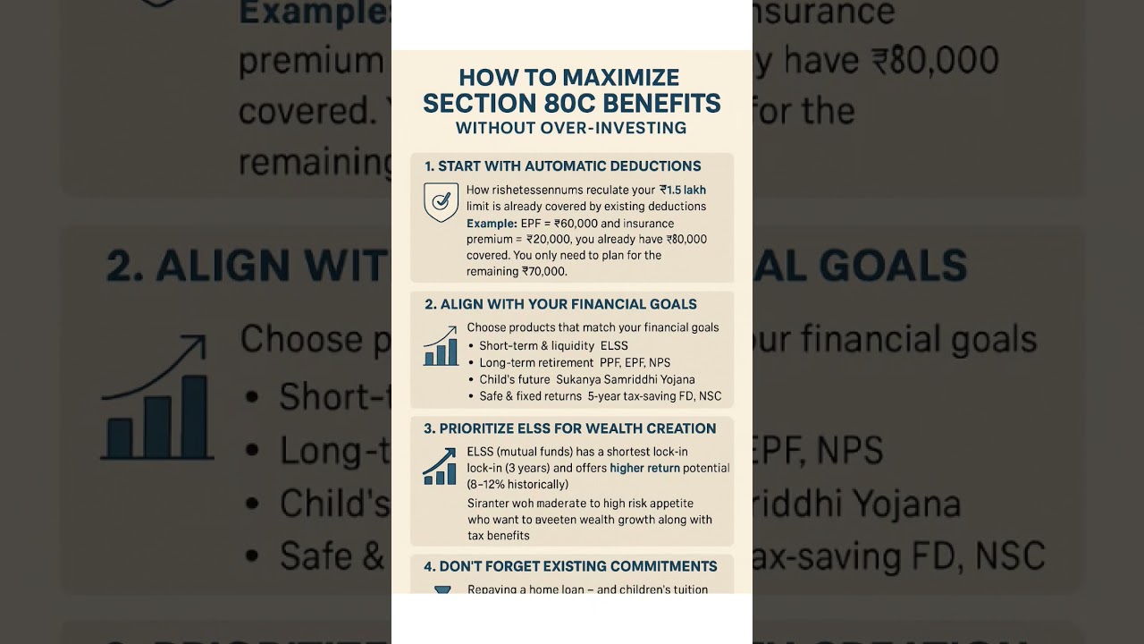 How to Maximize Section 80C Benefits Without Over-Investing | Tax Saving Tips