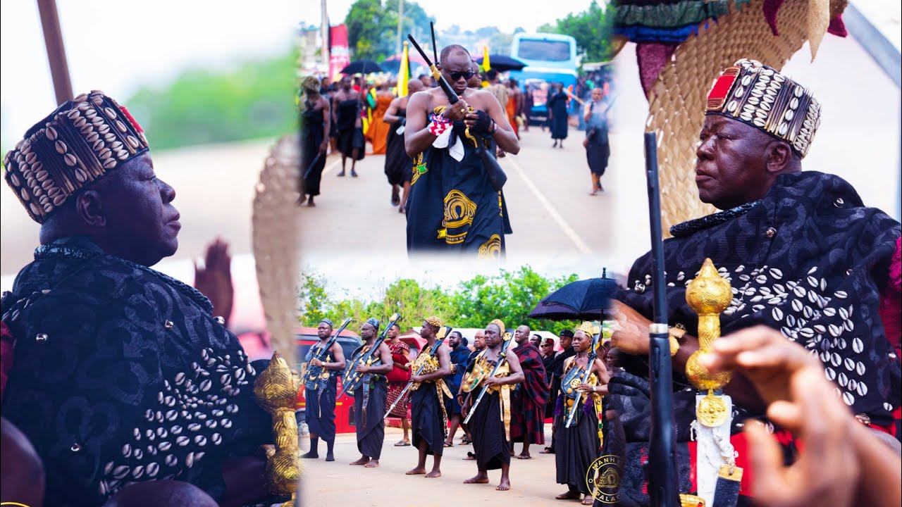 ROYALTY: Watch how His Royal Majesty Otumfuo Osei Tutu II arrived at Mamponghene’s funeral
