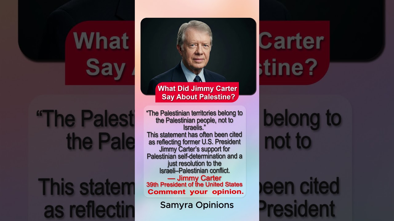 Jimmy Carter&rsquo;s Historic Middle East Message: Palestine Debate Continues #trendingnow