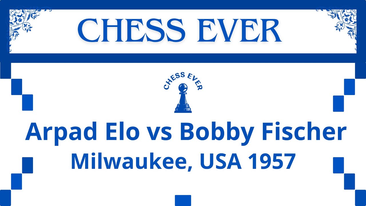 Arpad Elo vs Bobby Fischer. Milwaukee, USA 1957