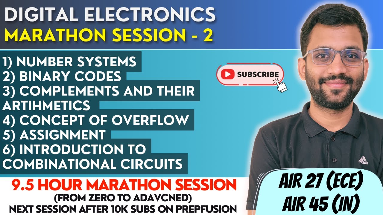 🔥Digital Electronics || Marathon - 2 || Implicants, Number Systems and Operation || PrepFusion