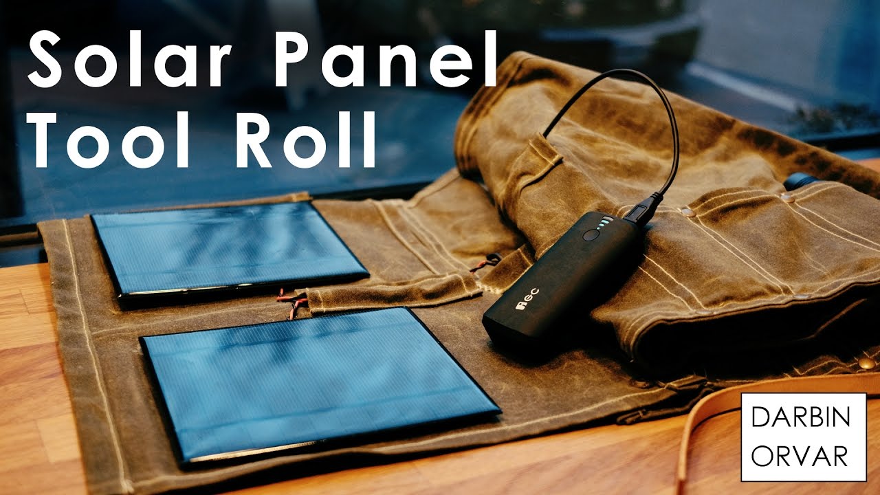 Portable Solar Panel Charging System for Tool Roll