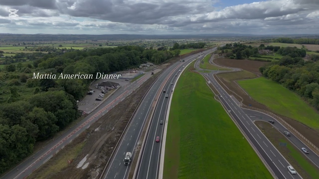 Drone view of A303 Sparkford Dualling update 28th September 2024