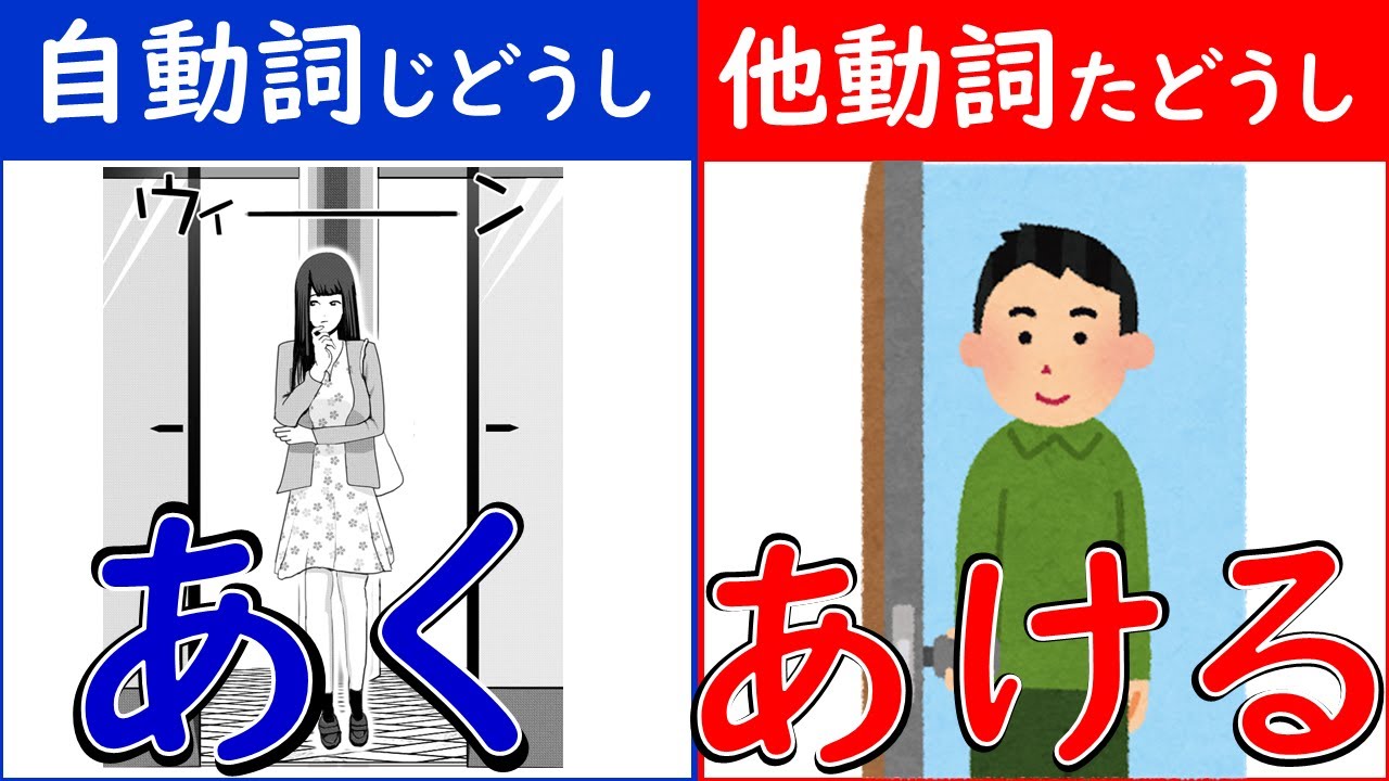自動詞(じどうし）／他動詞（たどうし）Japanese intransitive verb／ transitive verb for Exam｜日本語力を上げるために自動詞・他動詞を学びましょう！