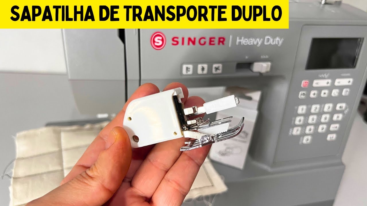 COMO USAR SAPATILHA PARA TRANSPORTE DUPLO NA SINGER HEAVY DUTY