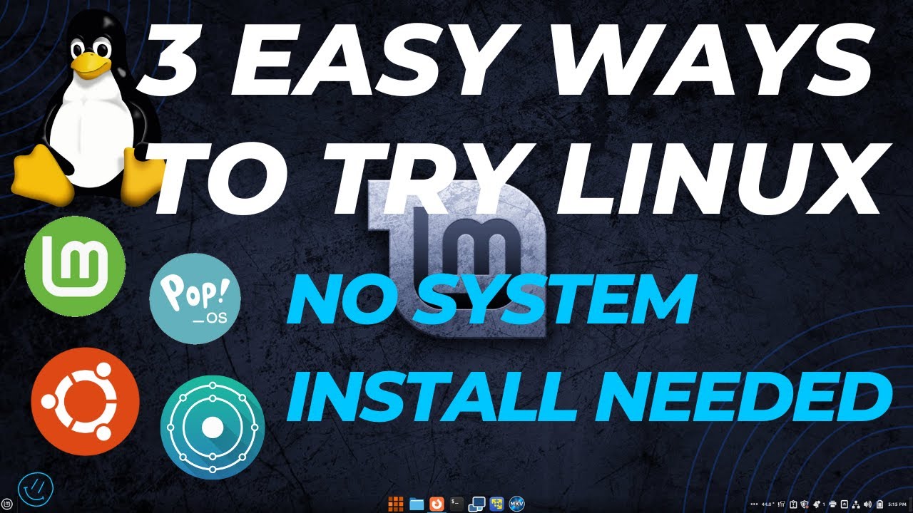 3 EASY WAYS TO TRY LINUX / No System Install Needed. Linux Mint 21.3 and More.