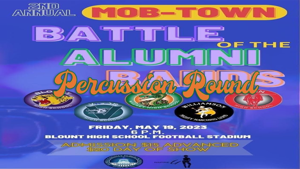 MOBTOWN Alumni BOTB || Williamson,  LeFlore, B.C. Rain, Vigor, Blount || Percussion Rd (5.19.23)