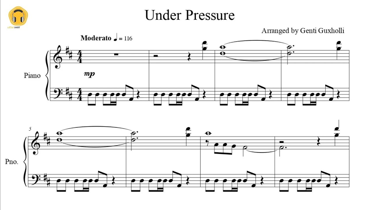 Under Pressure by Queen & David Bowie (Piano Solo/Sheets)