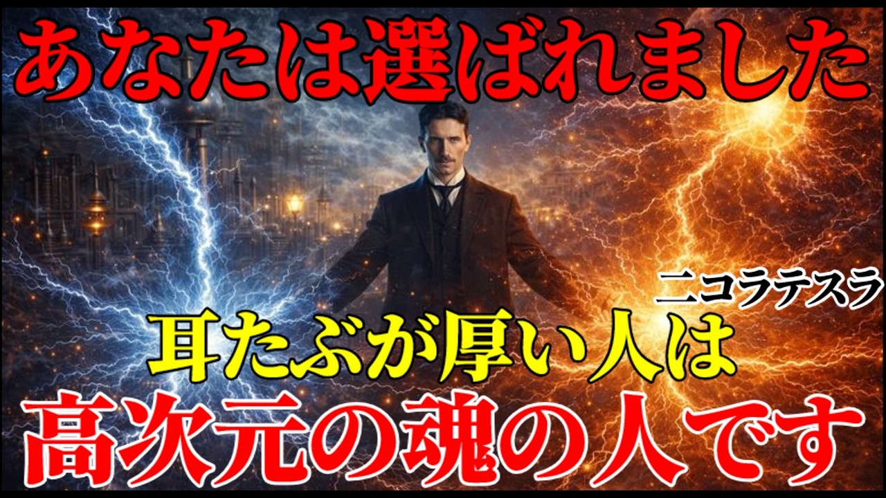 【二コラ・テスラ】あなたは選ばれた人です。耳たぶが厚い人は、高次元のエネルギーを受信できます。｜周波数｜名言｜偉人｜成功哲学｜人生