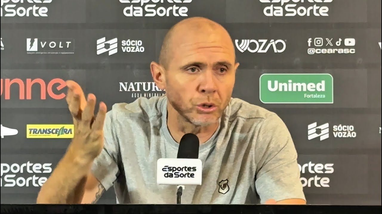 COLETIVA DO CEARÁ COM O TÉCNICO MOZART APÓS CEARÁ 3x0 FLORESTA