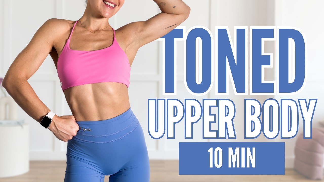 10 min Toned Upper Body Cardio // Get Slim Arms, Back & Shoulders Workout