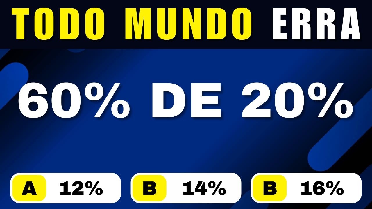 QUIZ DE PORCENTAGEM | DESAFIO DE PORCENTAGEM | CONTA RÁPIDA