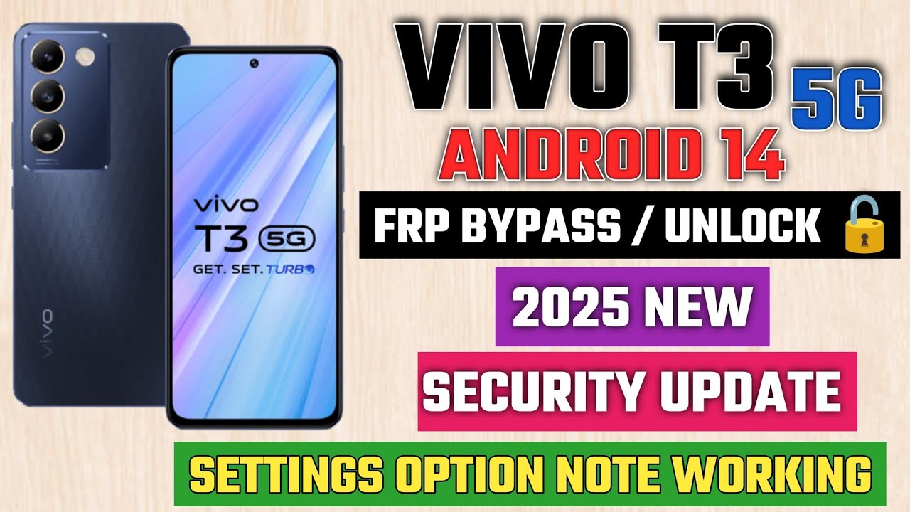 VIVO T3 5G FRP BYPASS 2025 ,ANDROID 14 #gsmnarottam