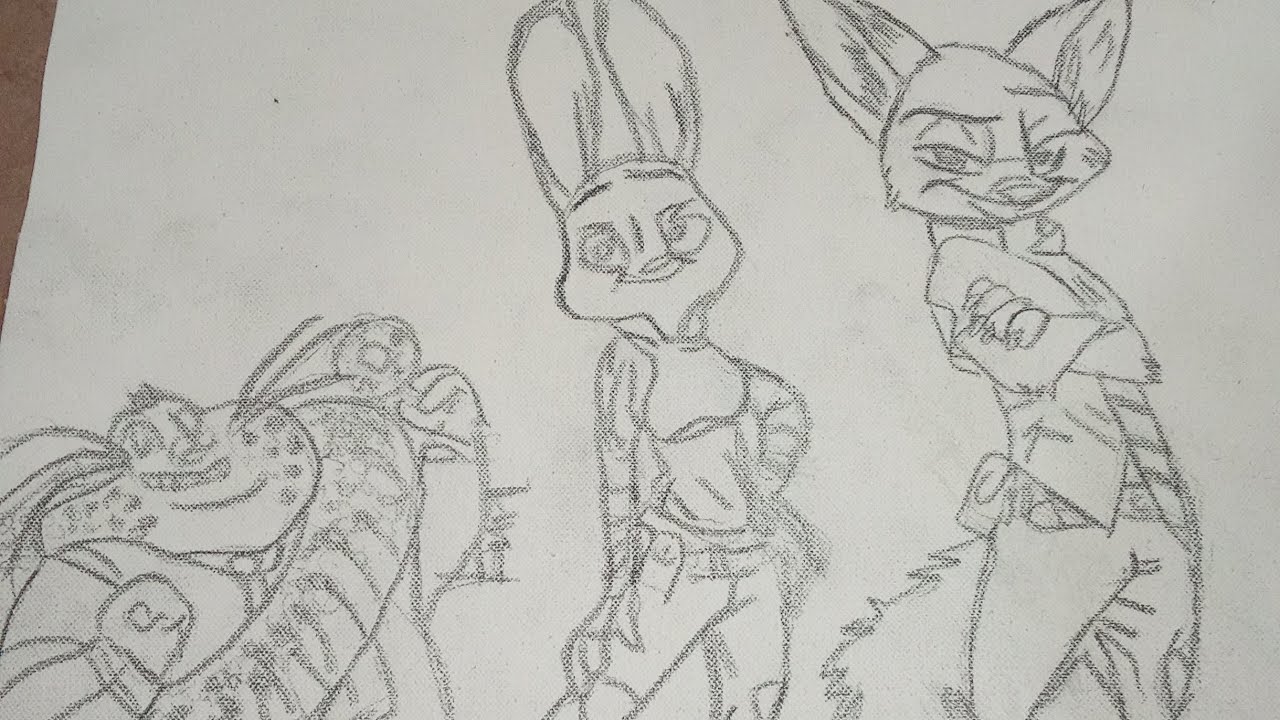 Zootopia pencil drawing 