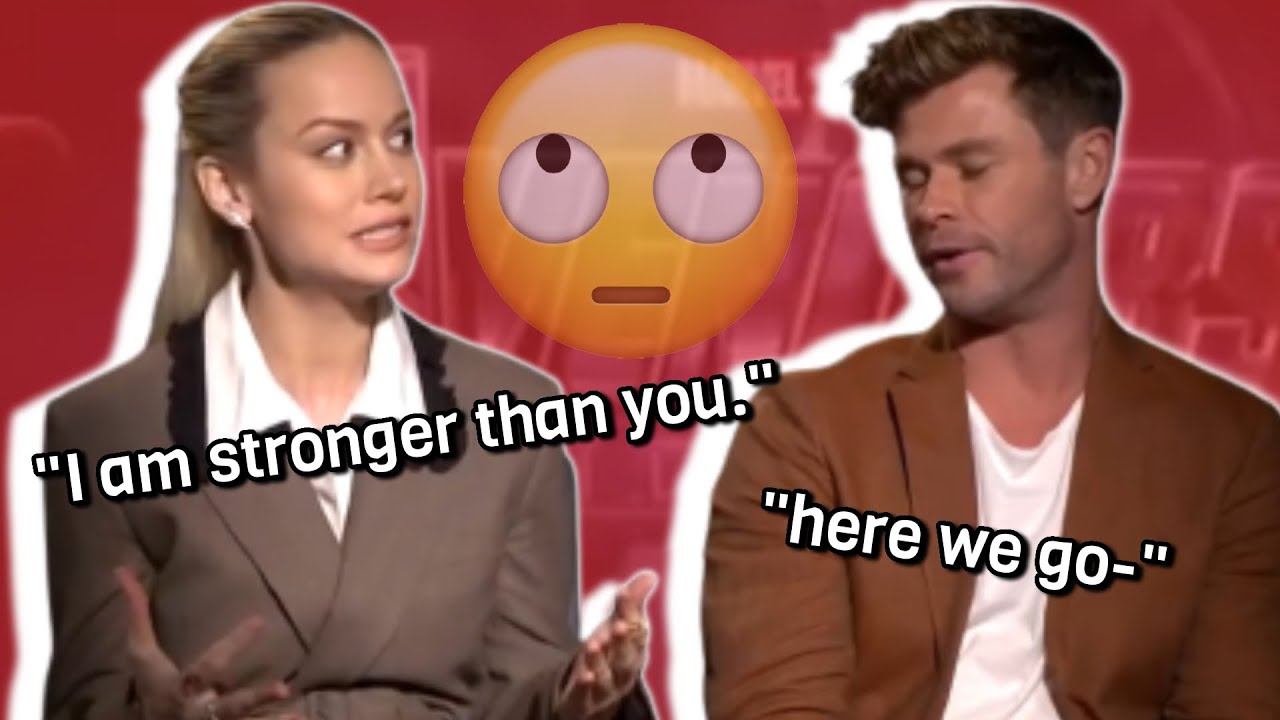 Brie Larson annoying Chris Hemsworth for 13 minutes straight