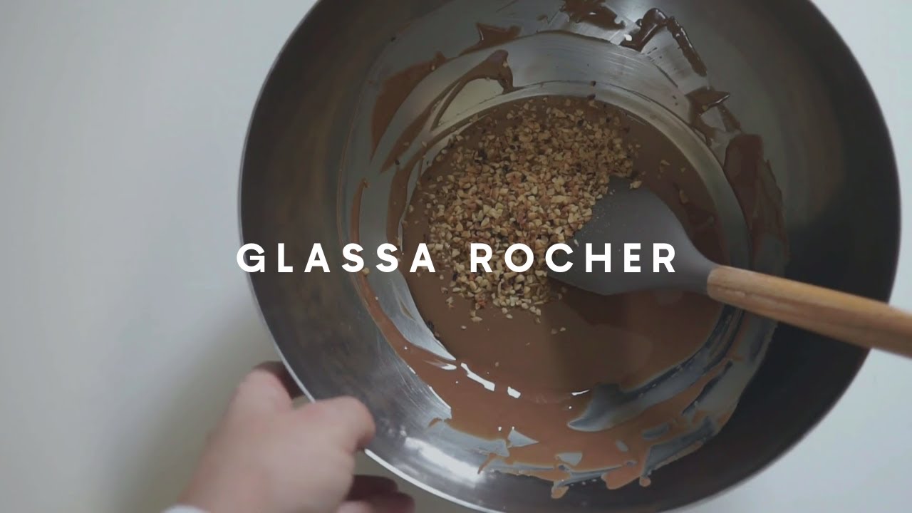 Glassa rocher: cioccolato al latte e nocciola