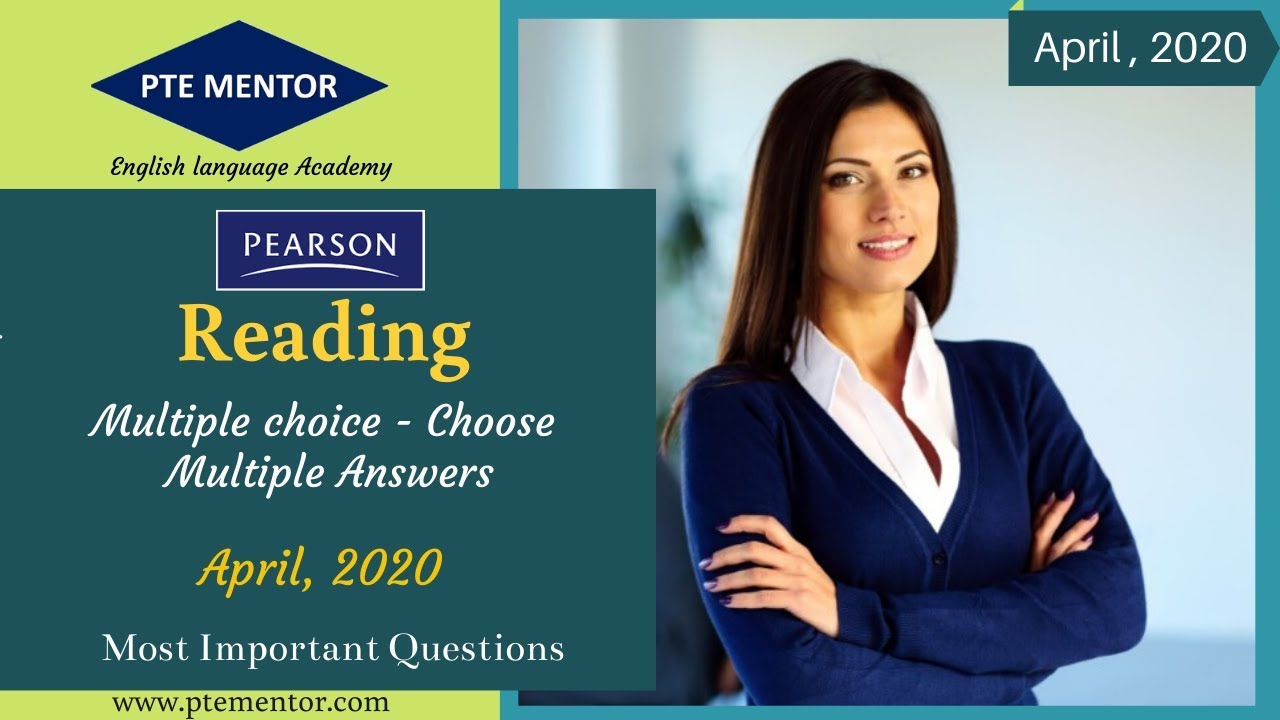 PTE Reading: Multiple choice, Multiple Answers (2020)