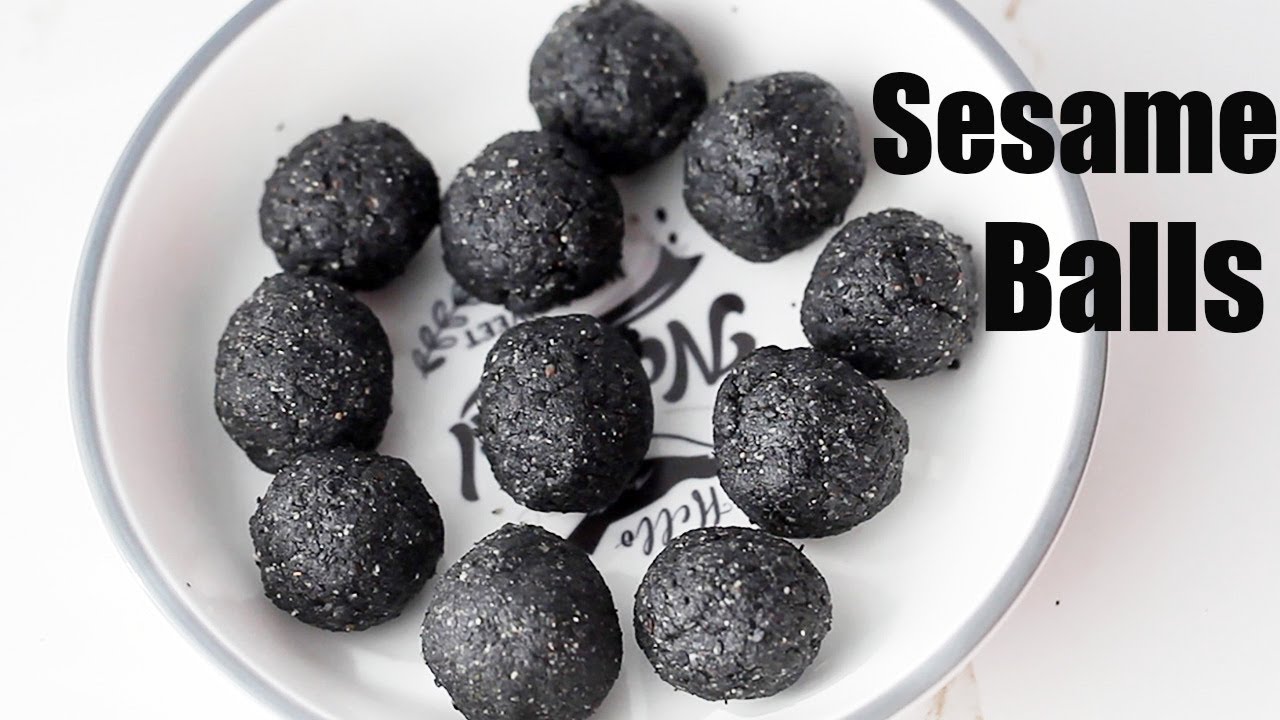 Black Sesame Balls that Have Been Steamed and Dried for Nine Times