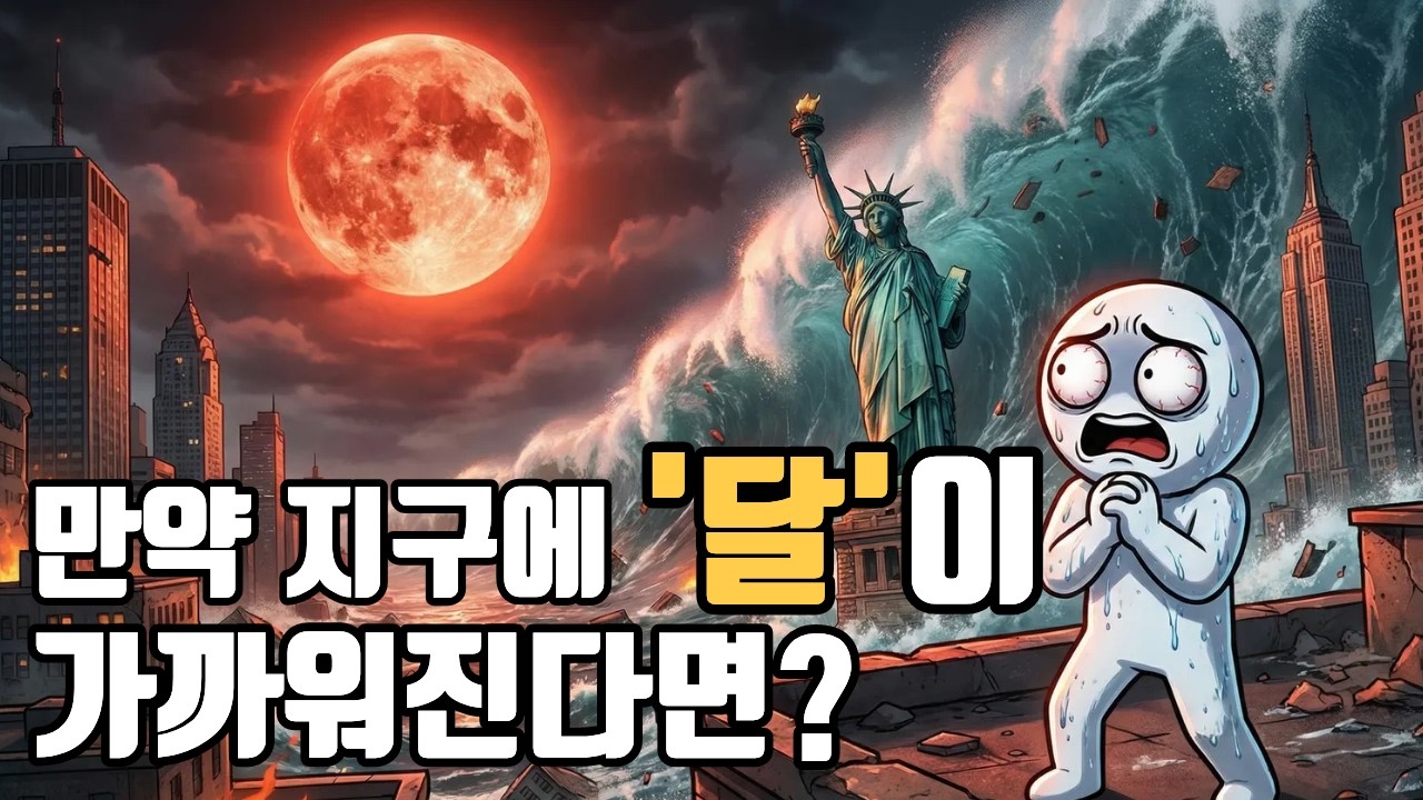 만약 달이 지구와 지금보다 절반 가까워지면 벌어지는 일