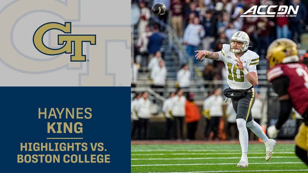 Georgia Tech QB Haynes King Highlights vs. Boston College