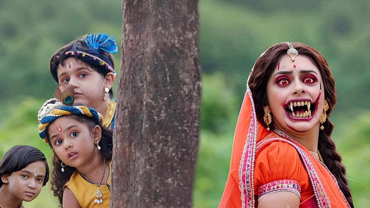 मैया  के शरीर में घुसा मायावी असुर कान्हा और बलराम डर से काँप उठे|| Yashomati Maiyaa Ke Nandlala ||