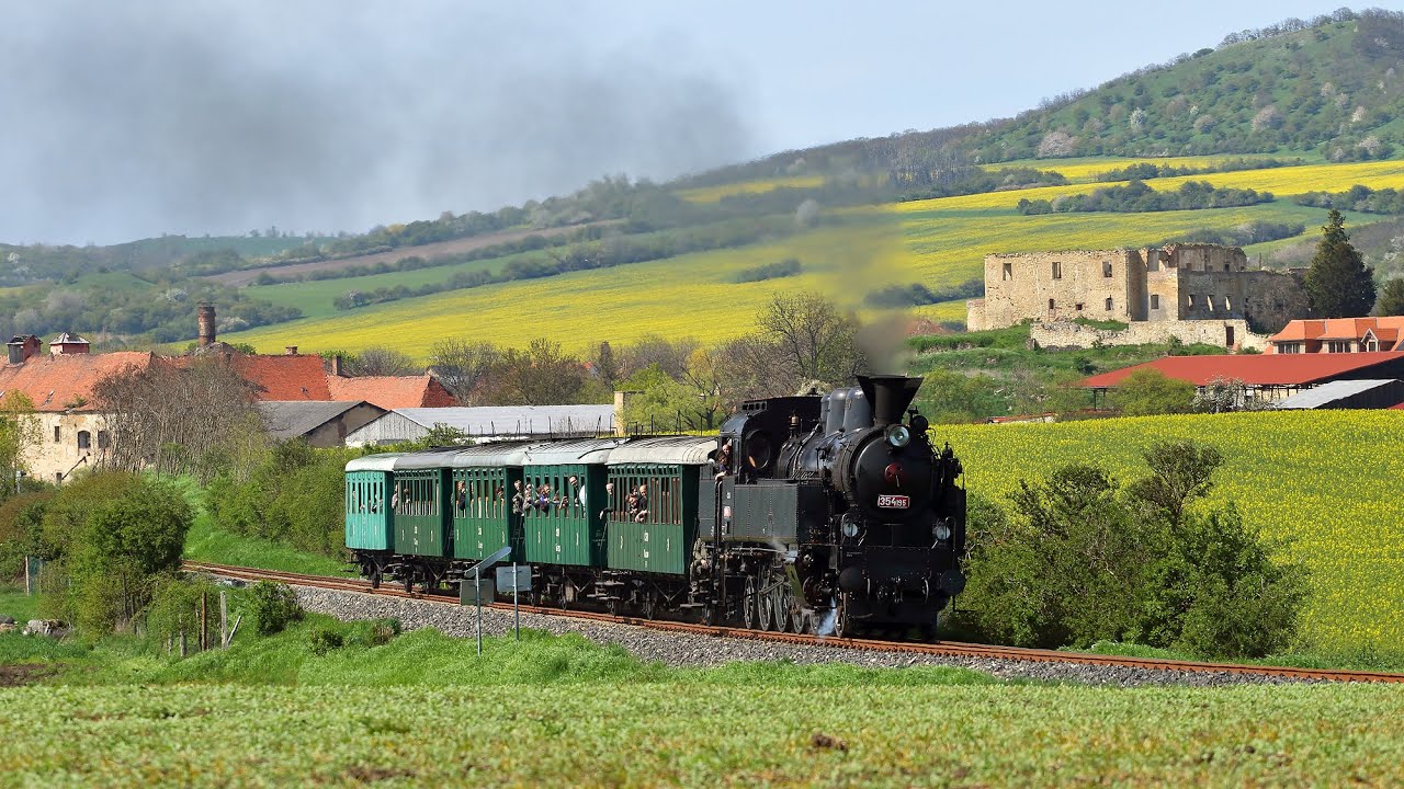Prvomájová jízda na Švestkové dráze s 354.195