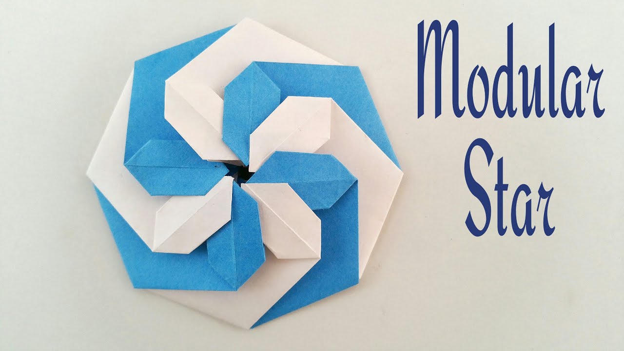 How to make a Modular star (Mandala) of Calmness - Decorative Origami tutorial