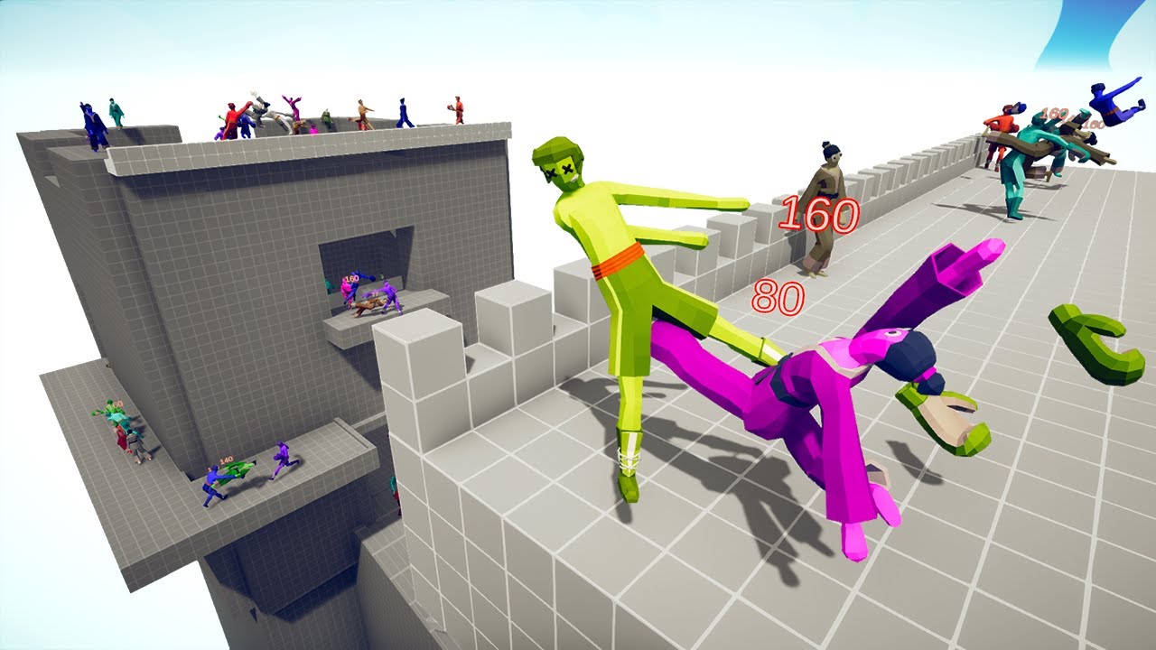 Battle Royale On Top Of Two Buildings | Totally Accurate Battle Simulator TABS
