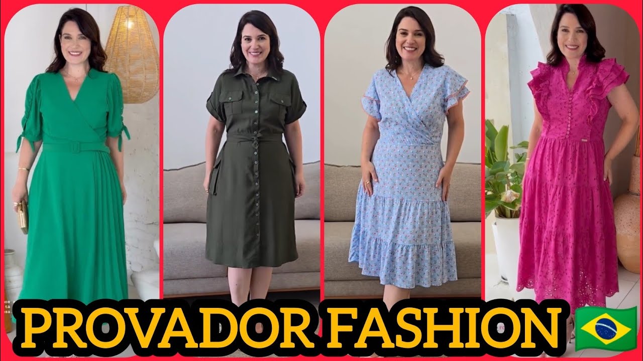 VESTIDOS NO ATACADO E VAREJO 🇧🇷 PROVADOR FASHION COM RENATA CASTANHEIRA 🌹 ✨#vestidos  #modamodesta 