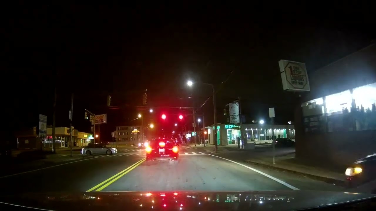 Driving through Lincoln, Pawtucket and Providence, Rhode Island