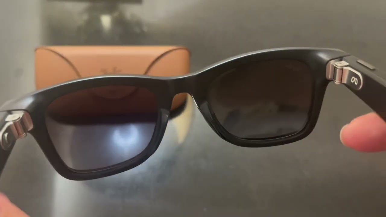 Unboxing of Ray Ban Meta Wayfarer smart glasses matte black polarized