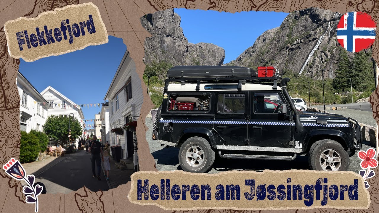 Die Stadt Flekkefjord und die Häuser unter dem Helleren| Norwegen