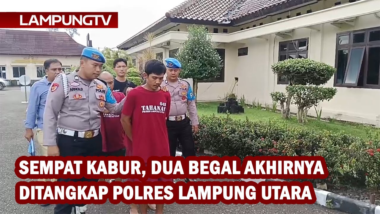 Sempat Kabur, Dua Begal Ditangkap Polres Lampung Utara