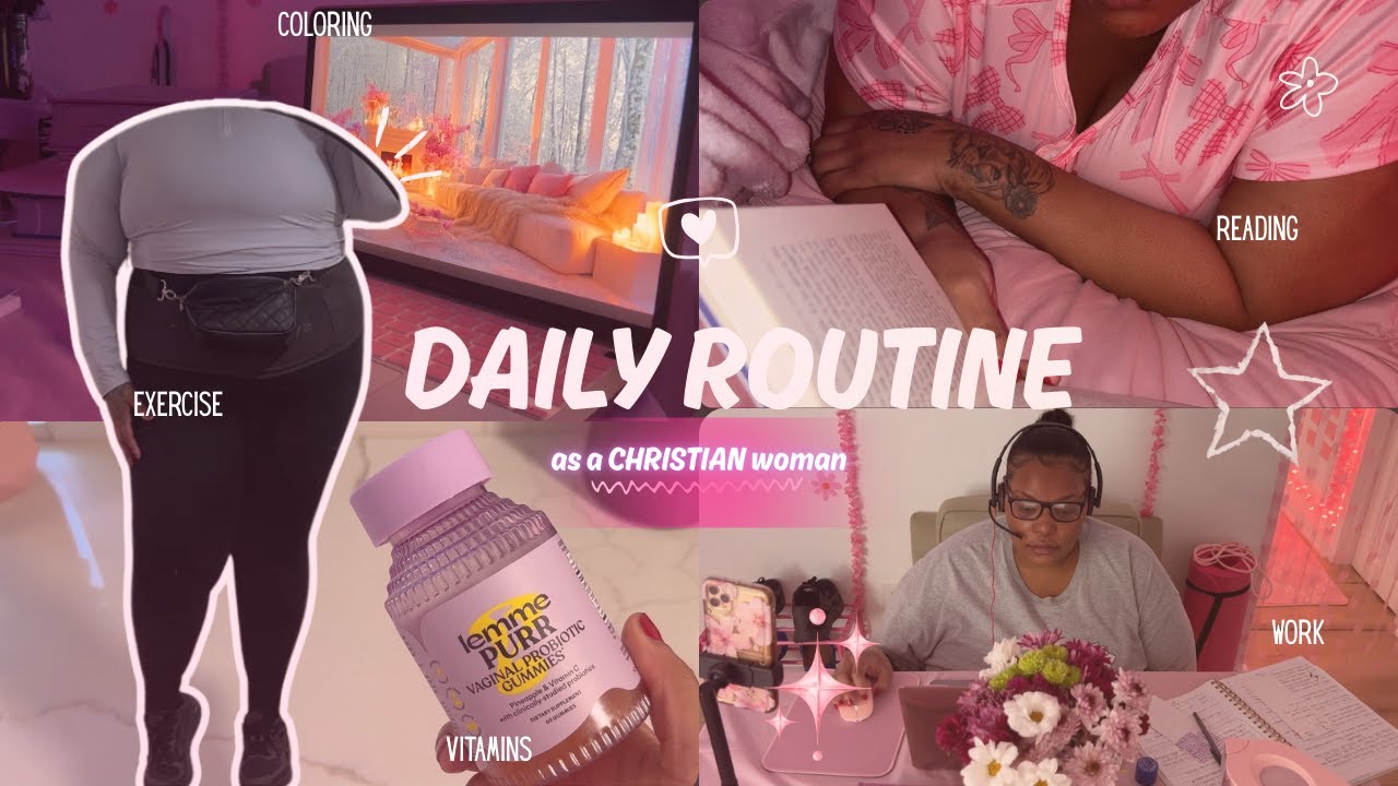 CHRISTIAN WOMAN PRODUCTIVE DAILY ROUTINE: hot girl walk, bible study, healthy habits + more!