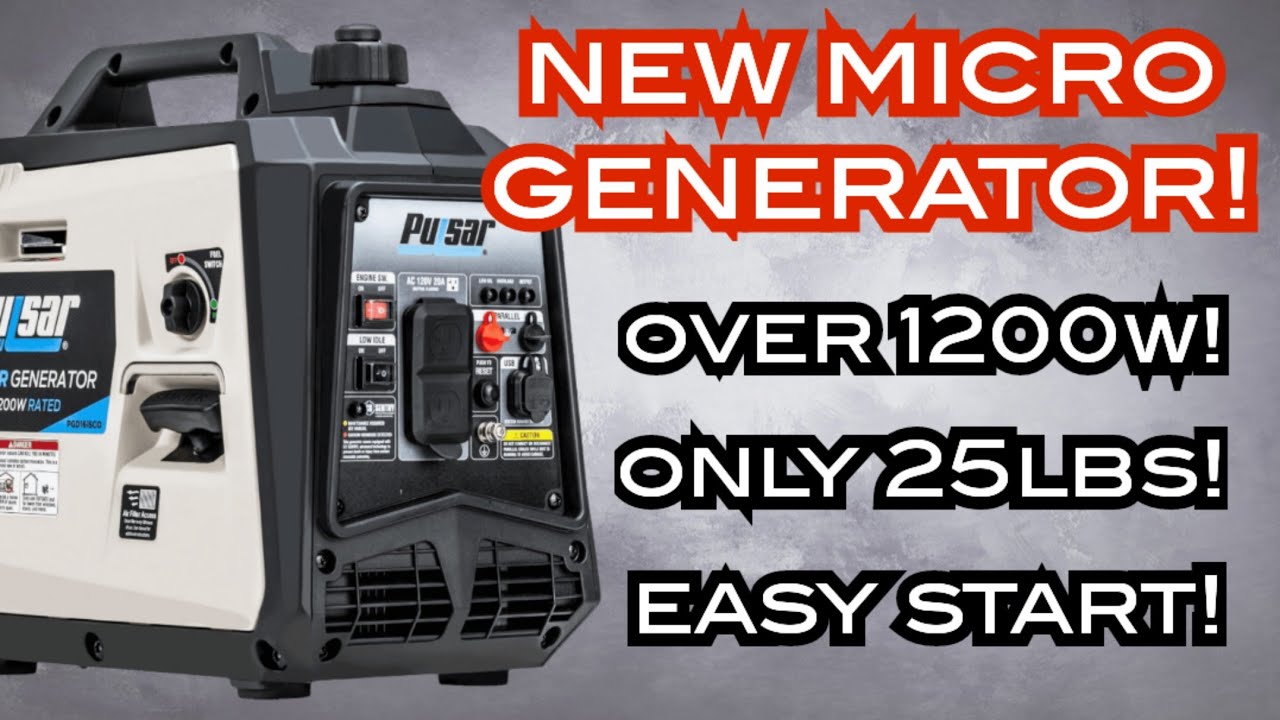 25LBS! | 1200W! PULSAR PGD16ISCO | CAMPING | CHARGING | RV | TRAILER BEST MICRO INVERTER GENERATOR?