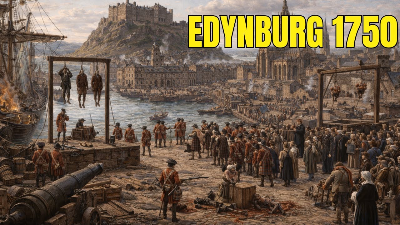 Tak wyglądał Edynburg w 1750 roku (rekonstrukcja stworzona przez AI)