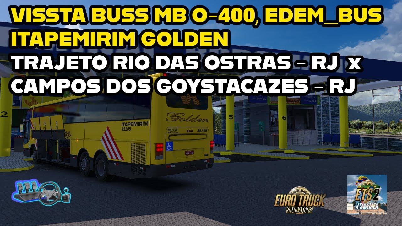 VISSTA BUSS MB O-400, MOD BUS EDEM_BUS, ITAPEMIRIM GOLDEN. TRAJETO RIO DAS OSTRAS - RJ. MAPA EAA.