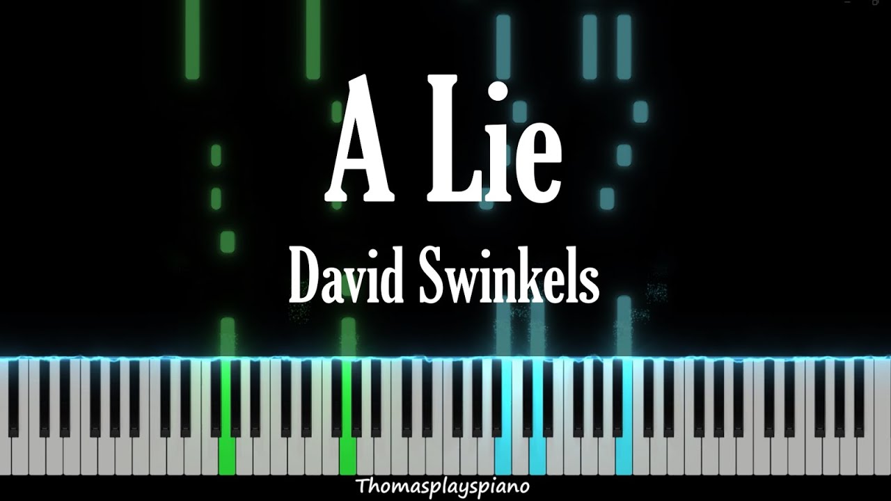 A Lie - David Swinkels | Piano Tutorial