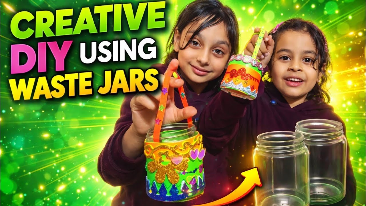 Don’t Throw Waste Jars 😱 | Kids DIY Magic | Prisha and Mione Vlogs 