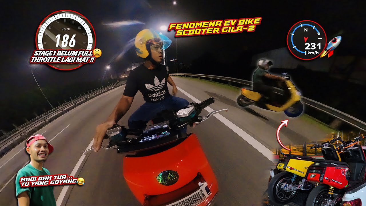 GOYANG Lutut AKU Bawak EV BiKE 🤯 | GILA-2 First TRY GPS 190+ 🤩 | BARU STAGE 1 DAH seram WEH !