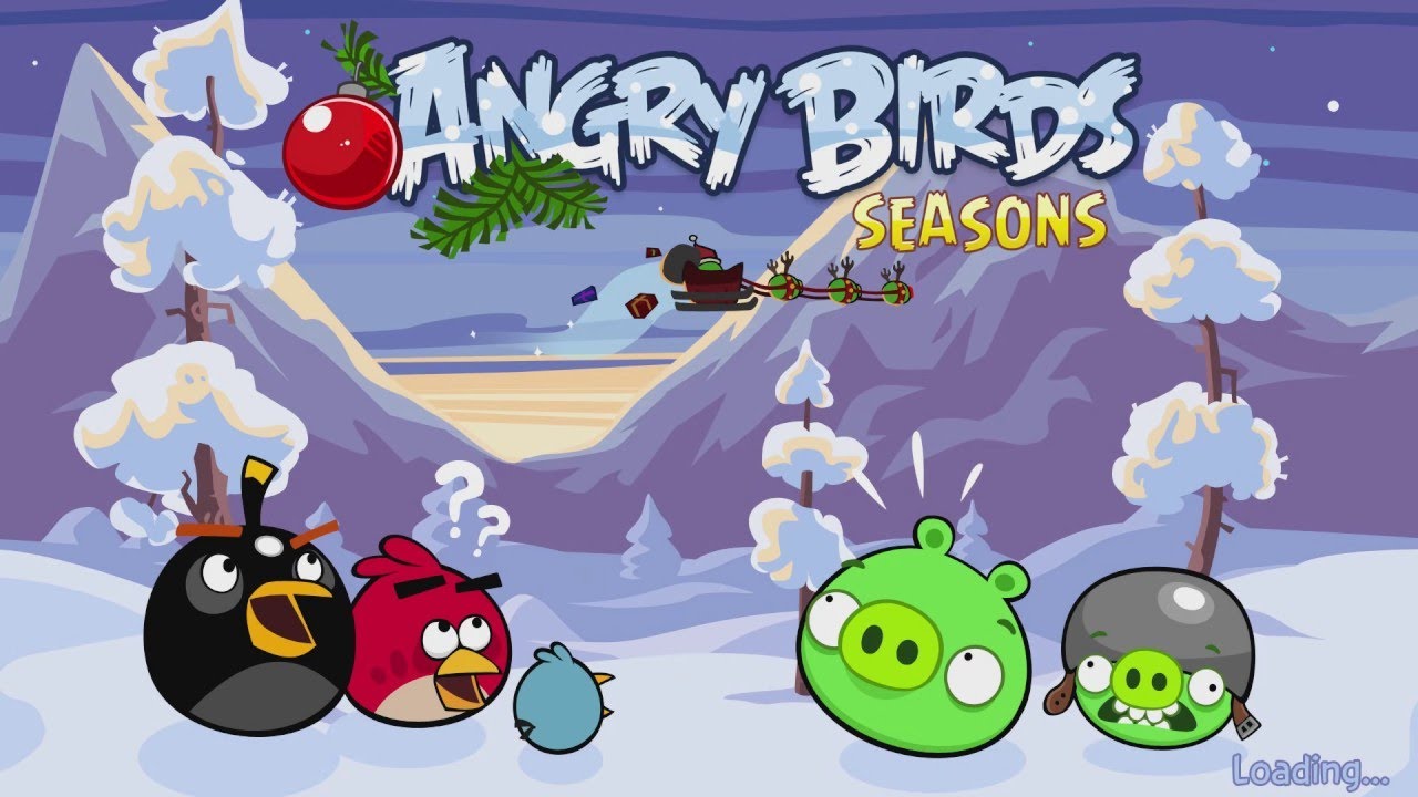 Angry Birds SEASONS wreck the halls theme soundtrack | angry birds seasons xmas(2011) theme